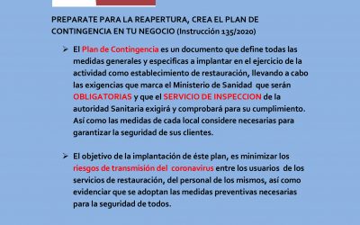 Plan de Contingencia para negocios de Hostelería