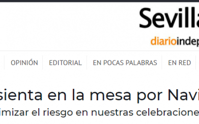 Artículo en Sevillainfo, nuevas medidas en comidas navideñas para evitar el covid-19, en entornos familiares privados