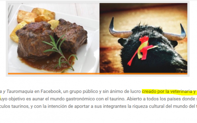 Artículo en Sevillainfo, grupo GASTRONOMIA Y TAUROMAQUIA, facebook