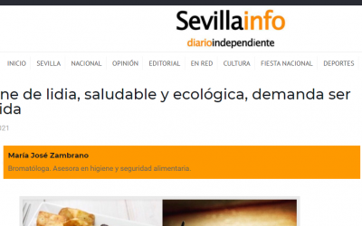 Artículo en Sevillainfo, La carne de lidia, sana y ecológica pero sin subvenciones