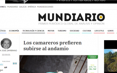 Los camareros prefieren subirse al andamio