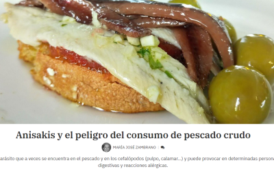 Anisakis, peligro del consumo del pescado crudo.Mundiario