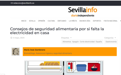 Consejos de seguridad alimentaria por si falta la electricidad en casa.