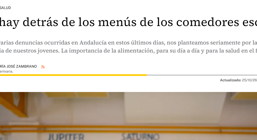 Que hay detrás de los menús de los comedores escolares