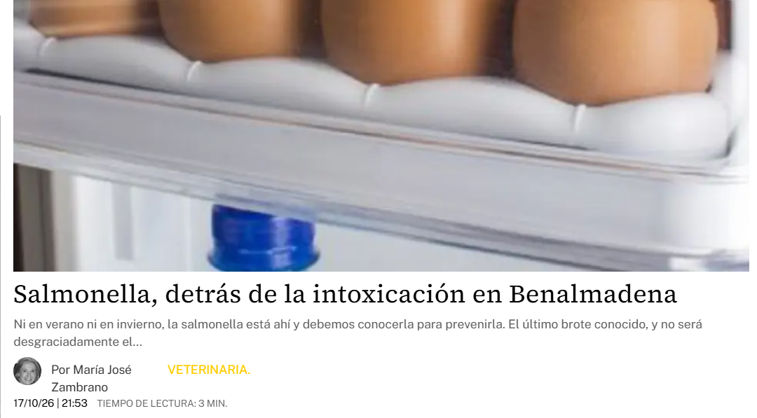 Salmonella, detrás de la intoxicación de Benálmadena